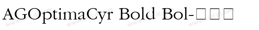 AGOptimaCyr Bold Bol字体转换